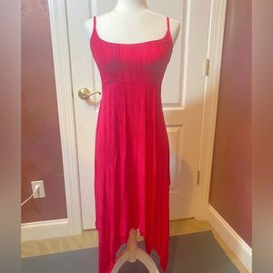 Simple People Spaghetti Strap Long Asymmetric Dress